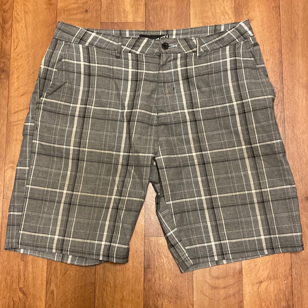 Rusty Flat Front Plaid Shorts